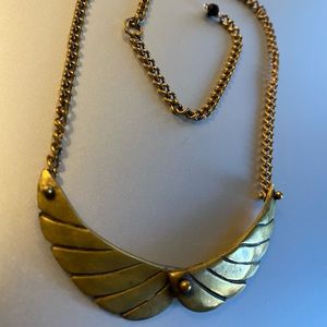 Brass Wing Necklace Handmade By Texas Huntress